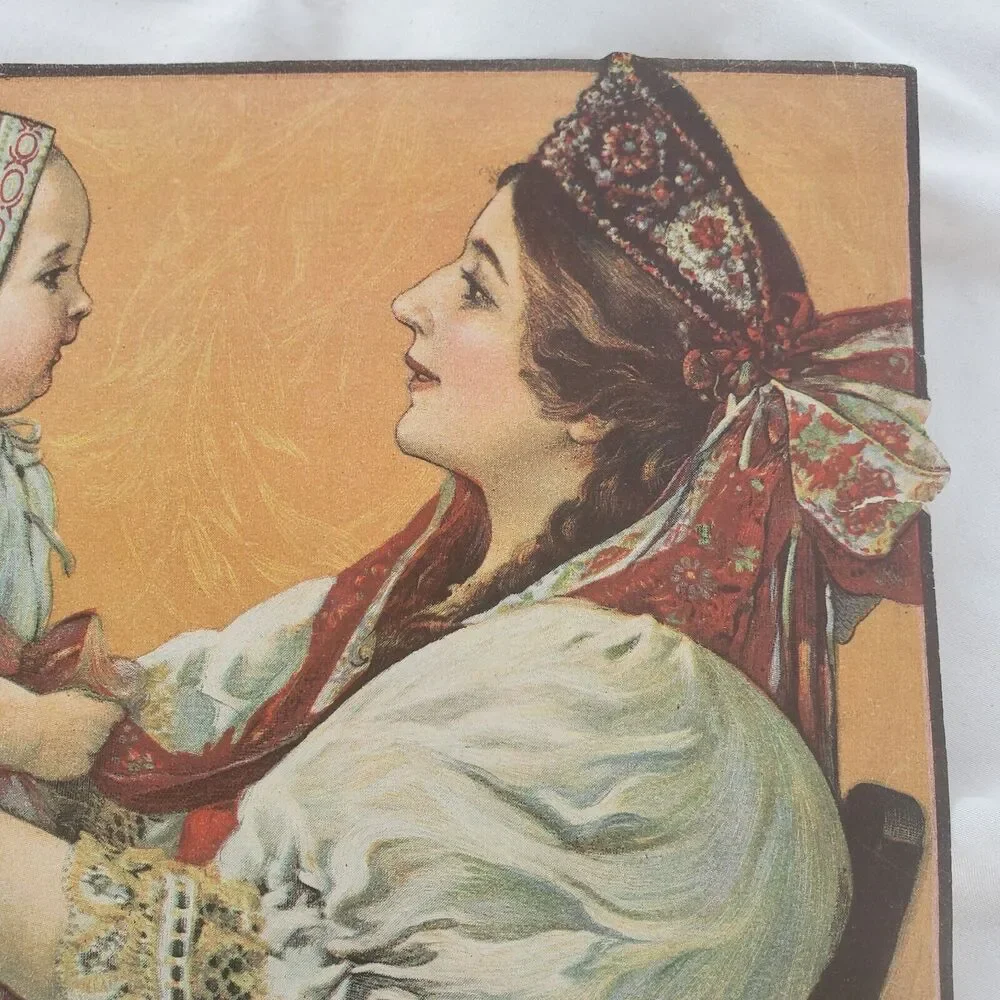 Vincent Svoboda 1906 Magazine Cut Out Mother With Swaddled Baby Ads On Reverse - Picture 6 of 13